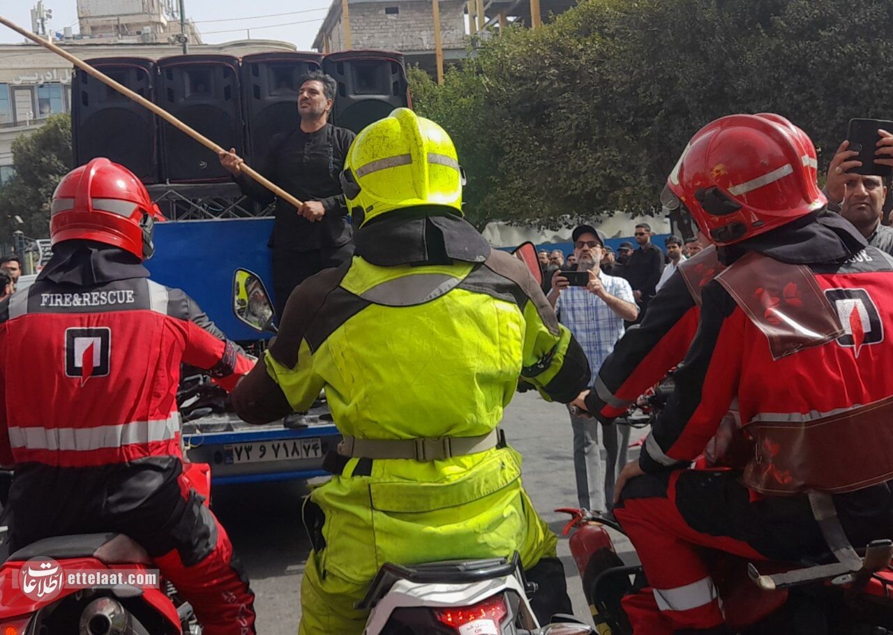 تصاویر تشییع باشکوه آتش‌نشان جوان مشهدی!