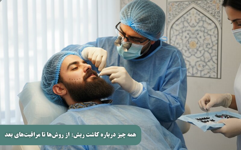 همه چیز درباره کاشت ریش: از روش‌ها تا مراقبت‌های بعد