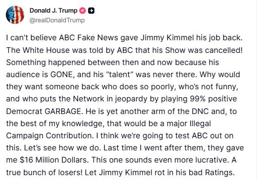 جیمی کیمل روی آنتن زنده از خجالت ترامپ درآمد +ویدیو