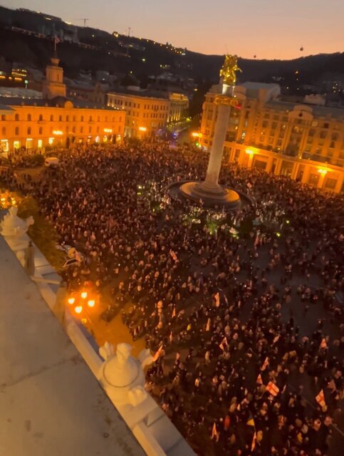 اعتراضات گسترده در گرجستان