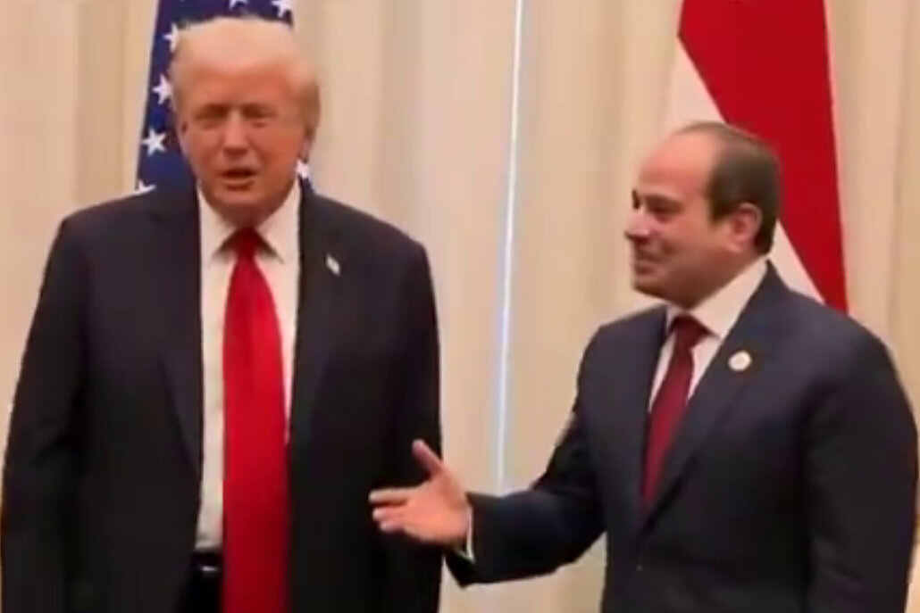 بی‌احترامی ترامپ به رئیس‌جمهور مصر +ویدیو