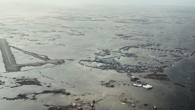 آوارگی مردم آلاسکا به دنبال طوفان ناگهانی +ویدیو