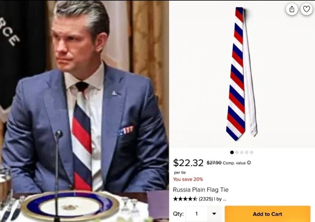 کراوات روسی وزیر دفاع آمریکا جنجالی شد +عکس