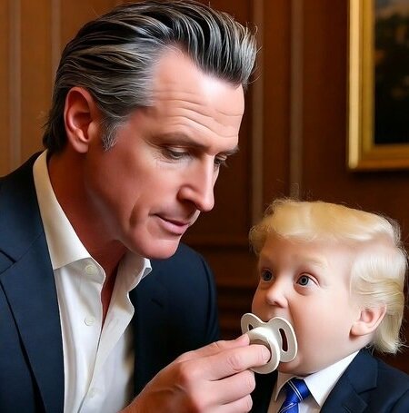 فرماندار کالیفرنیا با این عکس‌ها ترامپ را غافلگیر کرد!