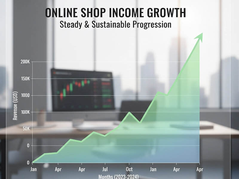 نمودار سعودی فروش یک فروشگاه آنلاین