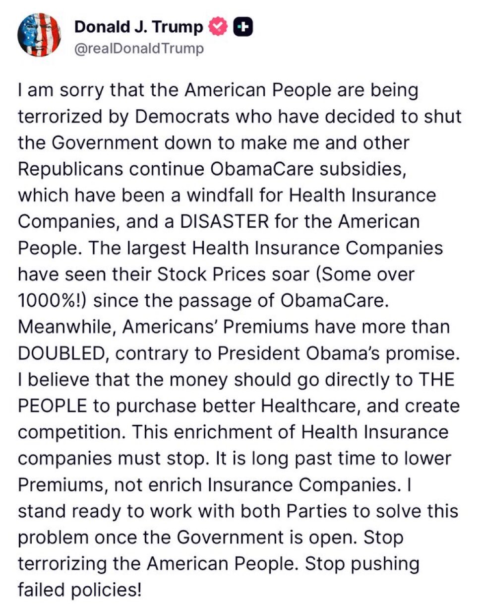 عصبانیت شدید ترامپ از دموکراتها به خاطر تعطیلی دولت!