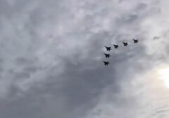 استقبال ترامپ از بن‌سلمان با جنگنده‌های اف-۳۵ و اف-۲۲ +ویدیو