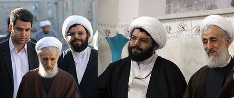 ۲ تصویر از پسر کاظم صدیقی کنار پدرش که بامداد امروز درگذشت