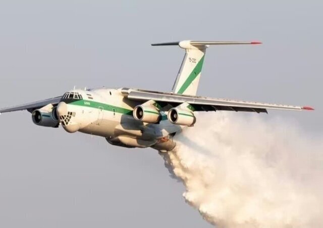 هواپیمای ایلیوشین سپاه به کمک جنگل‌های الیت آمد +ویدیو