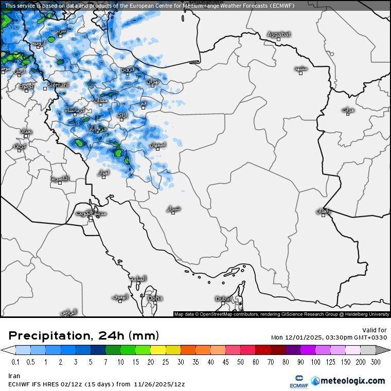 آغاز بارشهای پاییزه از هفته دوم آذر/ طبیعت دوباره نقش نجاتدهنده را بازی میکند +نقشه هواشناسی