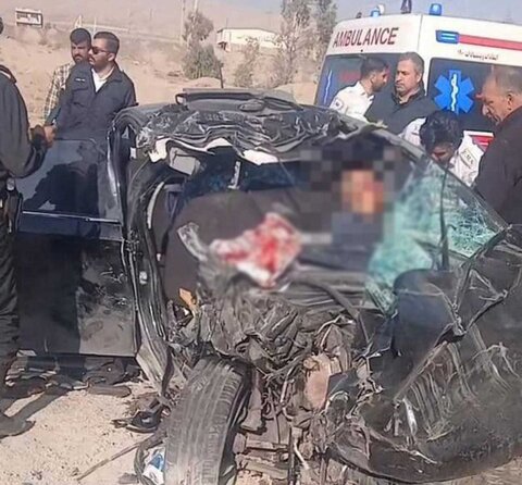 اولین ویدیو از صحنه تصادف همسر معاون رئیس‌جمهور/ لاستیک خودروی تارا ترکیده بود!