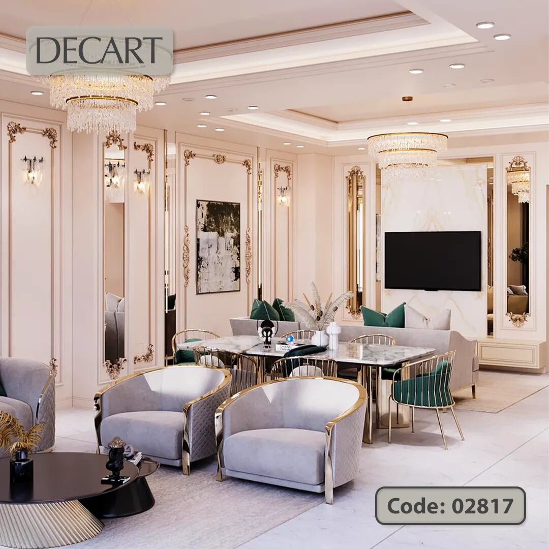 گچبری پیش ساخته پلی یورتان مدرن و گچبری دیوار در دکارت استور