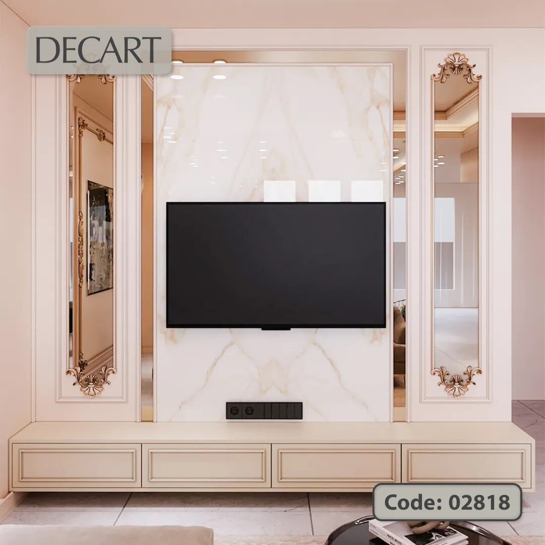قاب بندی دیوار پشت تلویزیون و تی وی وال در دکارت استور