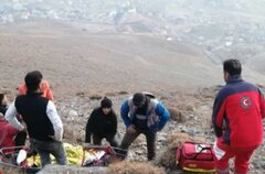 اولین ویدیو از حادثه سقوط رضا امیرخانی/ عملیات نجات هلال احمر را ببینید