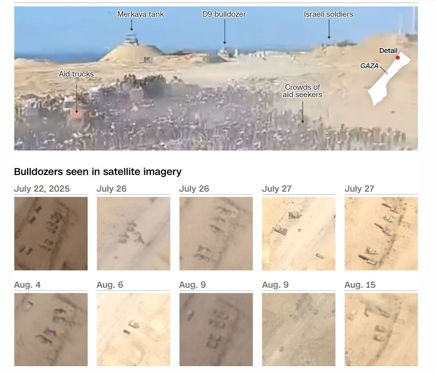 تصاویر تکان‌دهنده CNN از گورهای دسته‌جمعی و نابودی اجساد با بولدوزر!