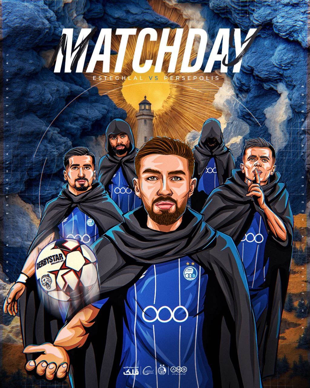 پوستر جنجالی استقلال برای دربی؛ حضور یک بازیکن ناشناس +عکس