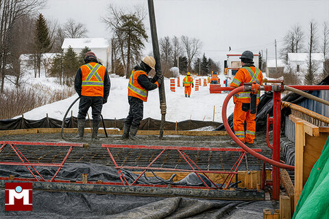 دستور کار بتن‌ریزی در هوای سرد؛ الزامات و نکات اجرایی