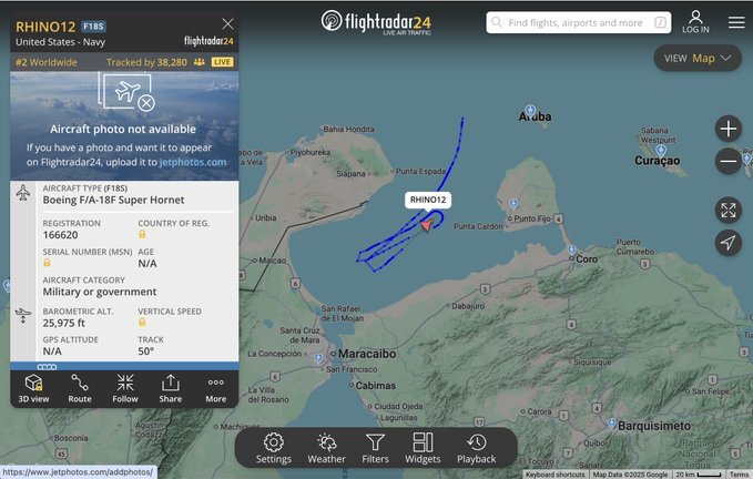 فوری| جنگنده‌های F-18 آمریکایی وارد حریم ونزوئلا شدند!