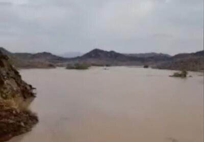 بارندگی‌ها سازه آبخیزداری نازدشت هرمزگان را پر کرد +ویدیو