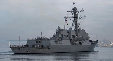 حرکت آمریکا برای مقابله با موشک‌های ایران؛ ناوشکن جدید به دریا آمد