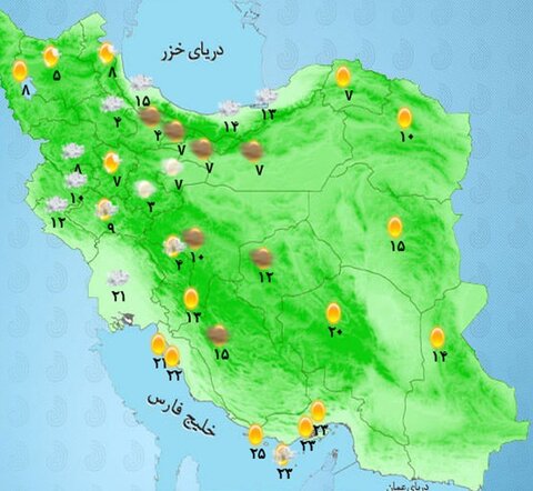 ورود سامانه بارشی قوی به کشور از فردا/ این استان‌ها منتظر بارش شدید برف و باران باشند +نقشه