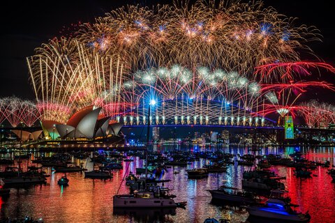 عکس‌های تماشایی آغاز سال ۲۰۲۶ در سیدنی