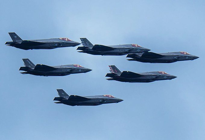 نیروی هوایی امریکا ۱۸ فروند F-35 دیگر را به سمت خاورمیانه فرستاد