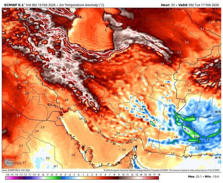 سوپرایز تابستانی در اوج زمستان/ فعالیت سامانه‌های بارشی فعلا تمام شد