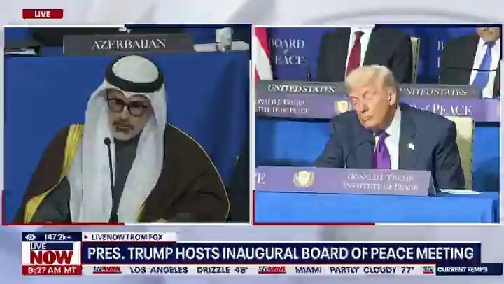 ترامپ در جلسه طرح صلح‌اش خوابید +ویدیو