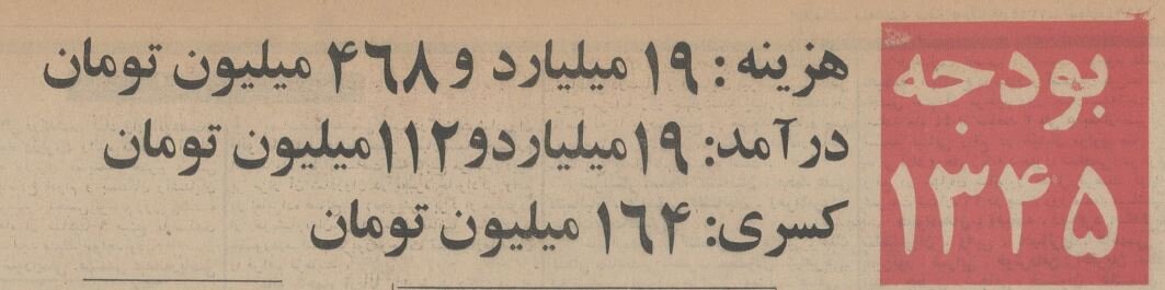 وقتی کل هزینه ممکلت به ۲۰ میلیارد تومان هم نمی رسید+ جزئیات