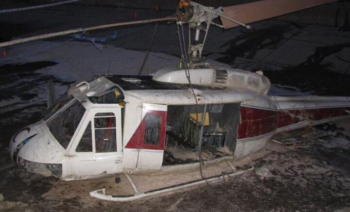 یک فروند بالگرد در درچه اصفهان سقوط کرد