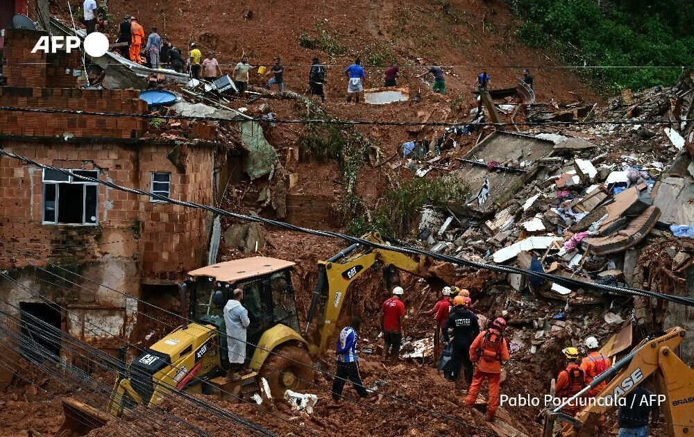 ۷۳ کشته و مفقود در بارش و رانش زمین در برزیل +ویدیو