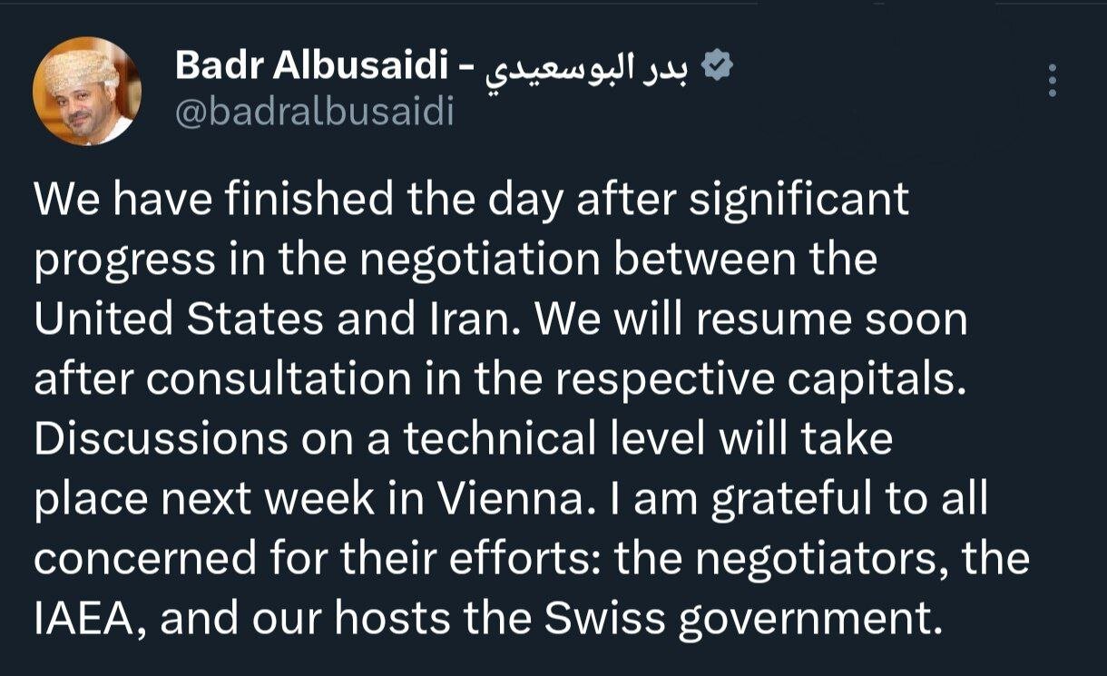 توییت وزیر خارجه عمان