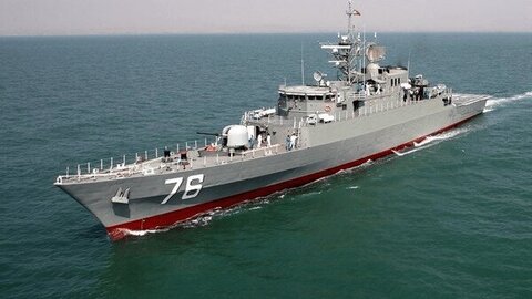 ناوگروه ۱۰۳ ایران وارد آب‌های سرزمینی شد +ویدیو