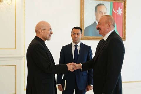 قالیباف در دیدار با الهام علی‌اف: ایران محاسبات آمریکا را به شکست کشاند