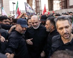 موتورسواری فرمانده سپاه در خیابان‌های اطراف مصلی +تصاویر
