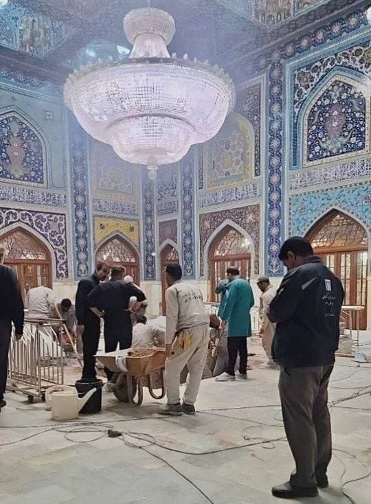 آماده‌سازی آرامگاه ابدی رهبر شهید انقلاب در حریم امن رضوی +عکس