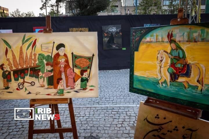 خیمه هنر محمل پیوند میان واقعه عاشورا و شهادت رهبر انقلاب بود