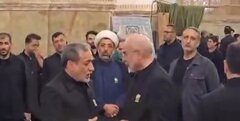 عراقچی و قالیباف در حرم امام رضا (ع) با هم گفت‌وگو کردند +ویدیو