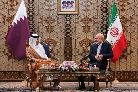 قالیباف در دیدار با نخست‌وزیر قطر: دولت ترامپ با اطلاعات غلط، تصمیمات غلط می‌گیرد
