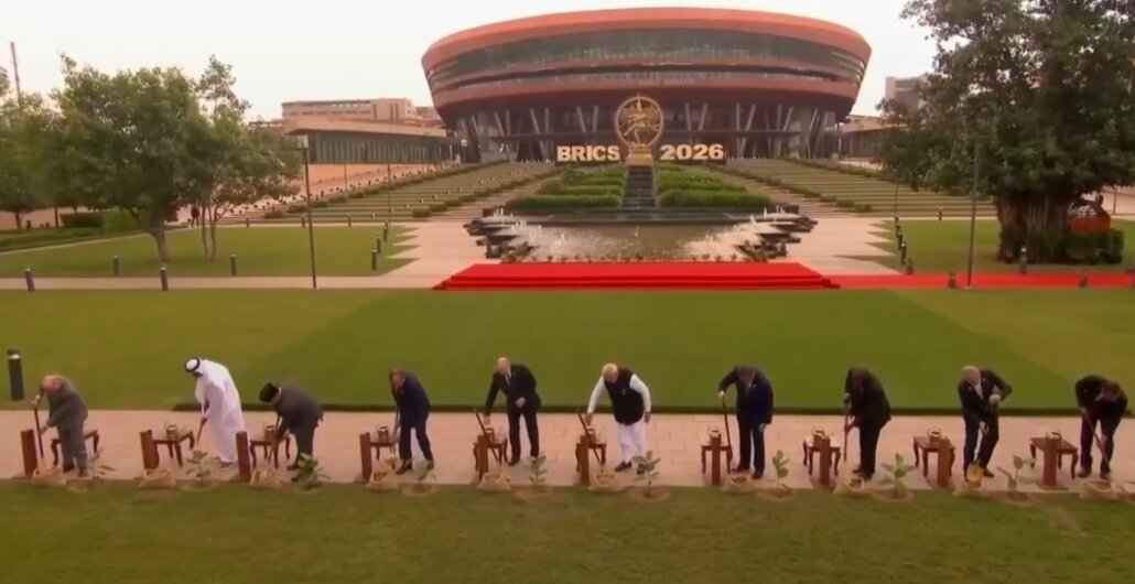 درختکاری سران بریکس در هند +ویدئو