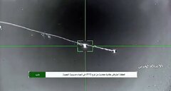 لحظه اصابت عجیب موشک پدافند یمن به جنگنده اف-۱۵ عربستان +ویدیو