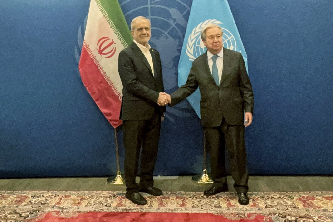 پزشکیان با دبیرکل سازمان ملل دیدار و گفت‌وگو کرد