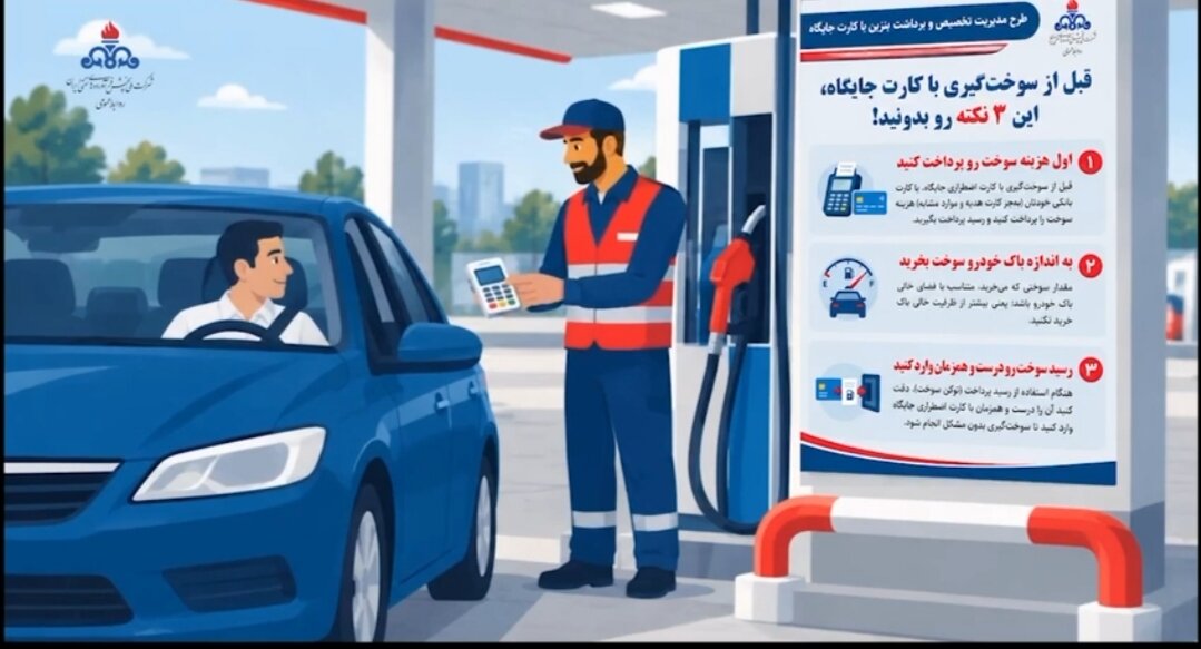 آموزش سوختگیری بنزین با کارت جایگاه در تهران +ویدیو