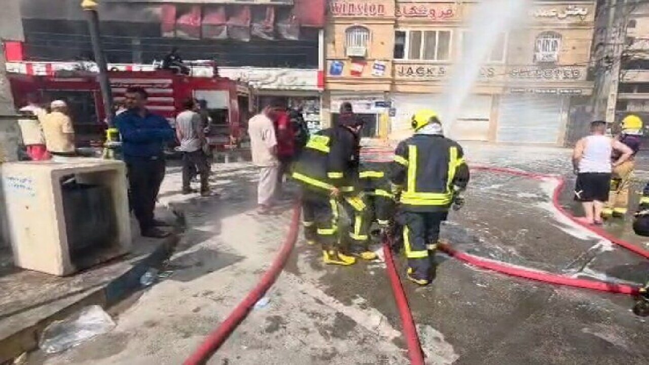 حریق در پاساژ خلیج فارس عسلویه پنج مصدوم داشت