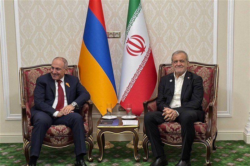 پزشکیان و پاشینیان در کنار هم؛ عزم دو کشور برای گسترش همکاری‌ها