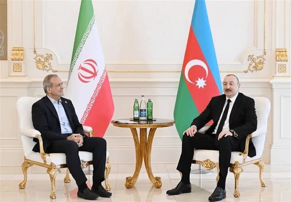 دیدار پزشکیان و الهام علی‌اف در ترکمنستان