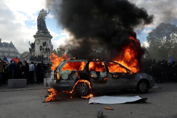 فرانسه در التهاب؛ اعتراضات به خشونت کشیده شد