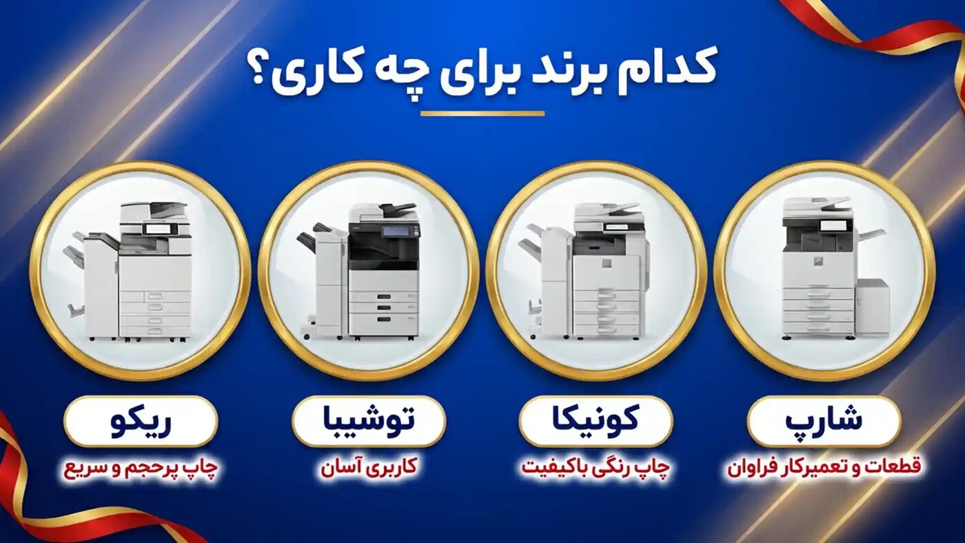 هر برند دستگاه کپی برای چه نوع کاری مناسب است؟